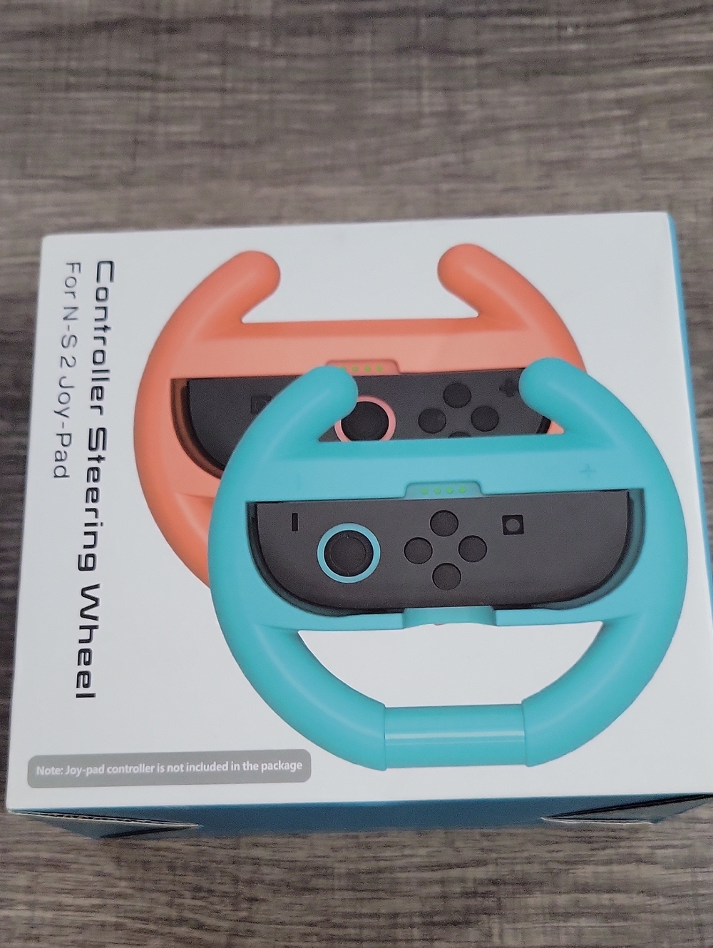 Turquoise and Coral Steering Wheel Joy-Con Holders for Nintendo Switch